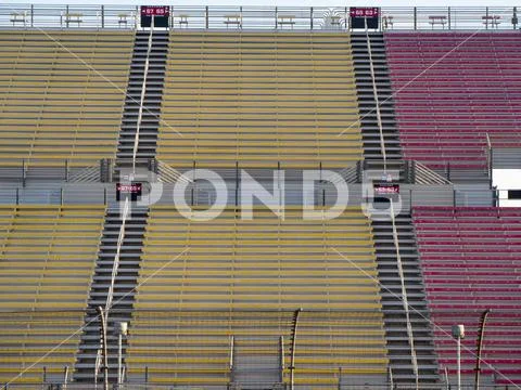 Empty Race Track Stadium Bleachers Stock Photos