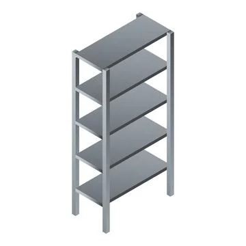 Empty rack icon, isometric style Stock Illustration