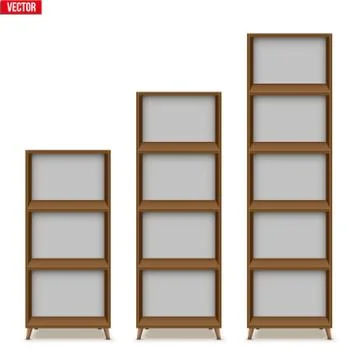 Empty rack with shelves or bookshelf Stock Illustration