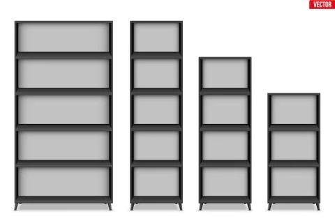 Empty rack with shelves or bookshelf Stock Illustration