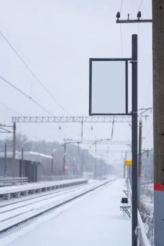 Empty railroad station Stock Photos