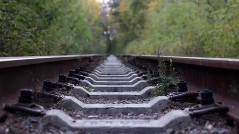 Empty railroad track Video stock 74783107