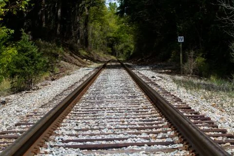 Empty Railroad Track Stock Photos