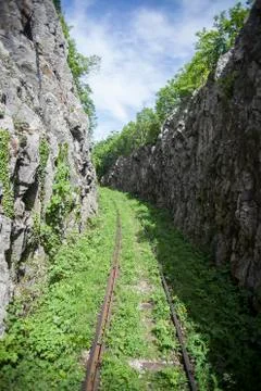 Empty railway Stock Photos