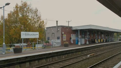 Empty railway platform and station 스톡 동영상 221419349