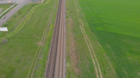 Empty Railway Road Stock Footage 154054885