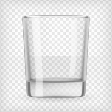 Empty realistic glass Stock Illustration