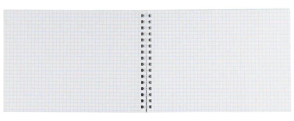 Empty realistic horizontal math pad layout showcasing squared paper texture a Stock Photos