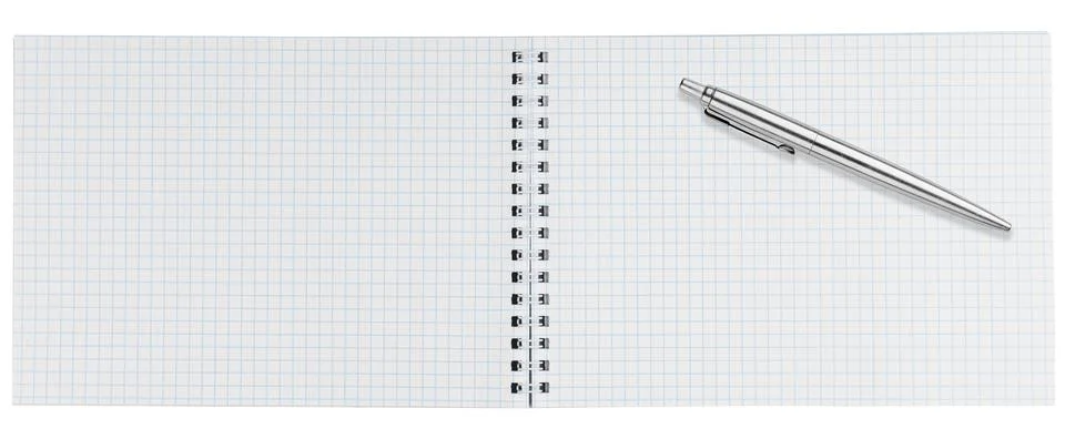 Empty realistic horizontal math pad layout showcasing squared paper texture,  Stock Photos