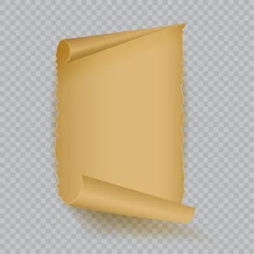 Empty realistic sheet of parchment paper. Vector illustration Illustrazione stock