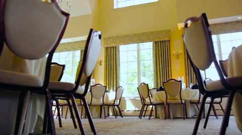 Empty Reception Hall Stock Footage 61349755