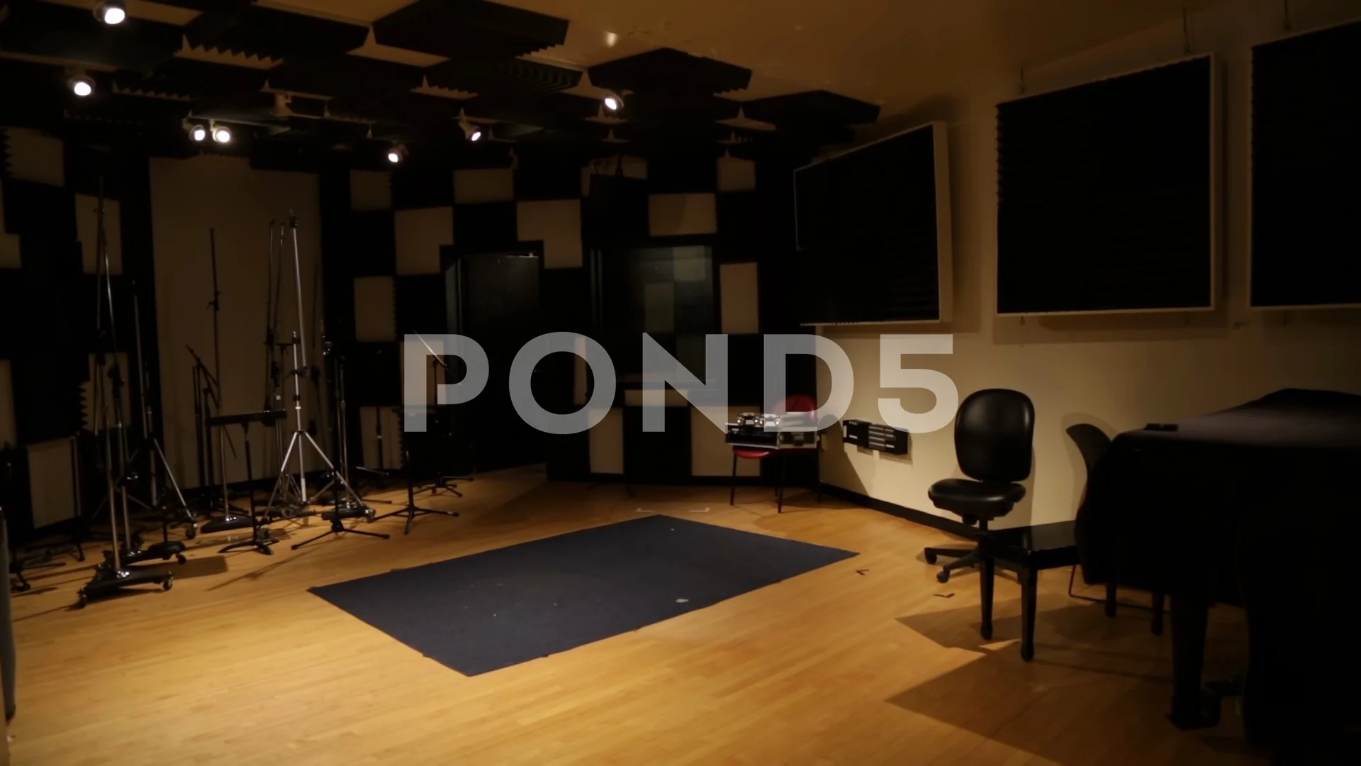 Empty Recording Studio Live Room with st... | Stock Video | Pond5