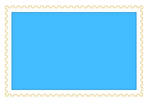 Empty Rectangle Postage Stamp 스톡 일러스트
