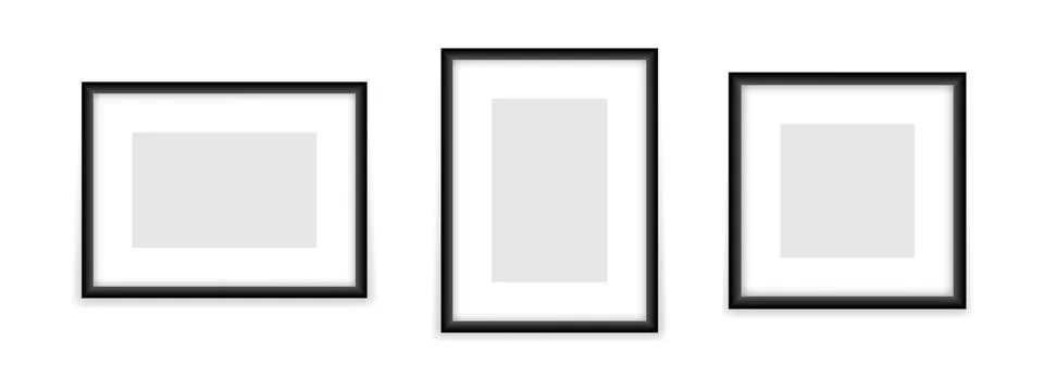 Empty rectangular and square frames template 스톡 일러스트