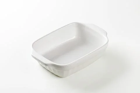 Empty rectangular baking dish on clean surface Stock Photos