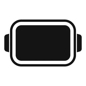 Empty rectangular baking dish with handles icon showing cooking and baking Stockillustratie