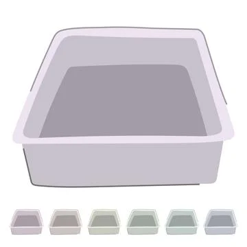 Empty rectangular baking pan for cooking cakes graphic Stock Illustration