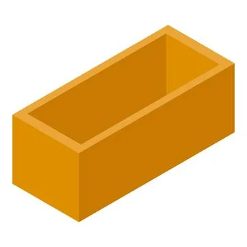 Empty rectangular box standing open isometric view イラスト素材
