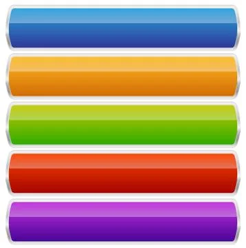 Empty rectangular button, banner backgrounds with rounded corners Illustrazione stock