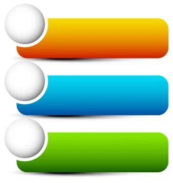 Empty rectangular button, banner backgrounds. Vector art. Illustrazione stock
