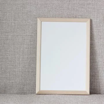 Empty rectangular wooden frame. layout, template. Foto stock