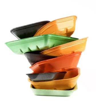 Empty Recycled Trays Stock Photos