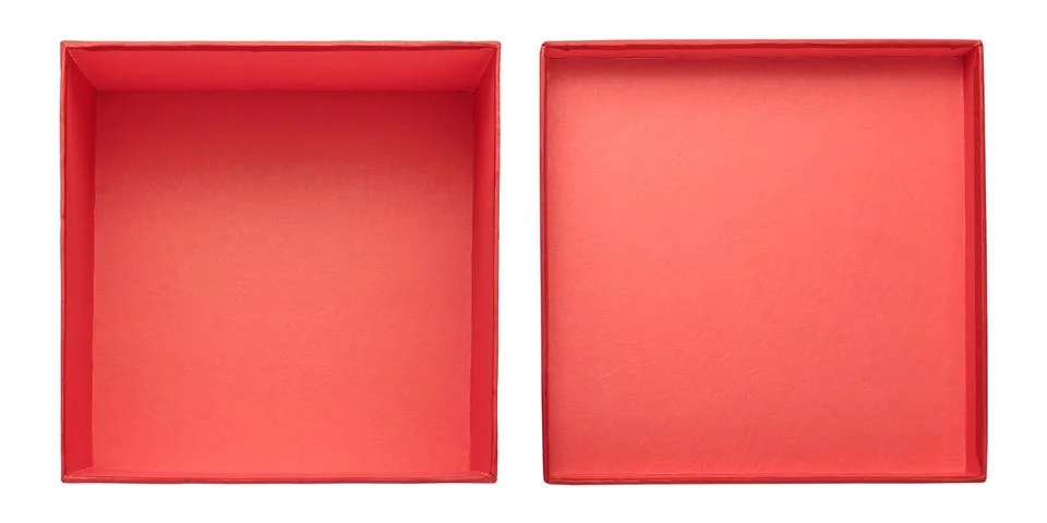 Empty red box Stock Photos