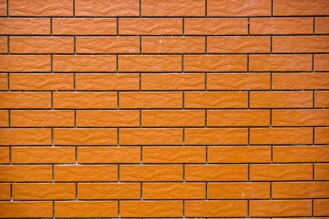 Empty red brick wall textured background Stock Photos