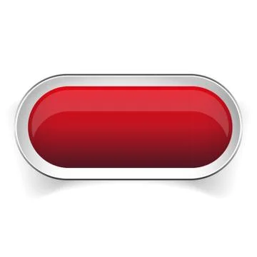 Empty red button vector Stock Illustration