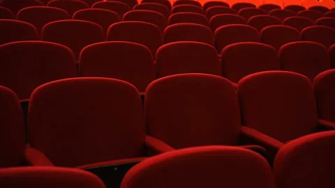 Empty red cinema or theater seats Stock Footage 103321389