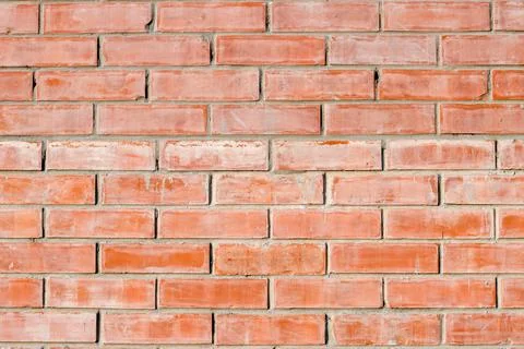 Empty red horizontal brick wall pattern background 스톡 사진