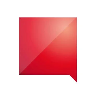 Empty red label - speech bubble Stock Illustration