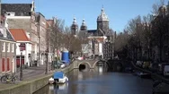 Empty Red Light District Amsterdam, Coronavirus Covid-19 Netherlands Europe Stock Footage