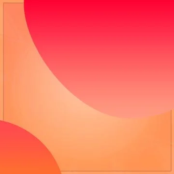 Empty Red Modern Shapes On Orange Background Frame Template Stock Illustration