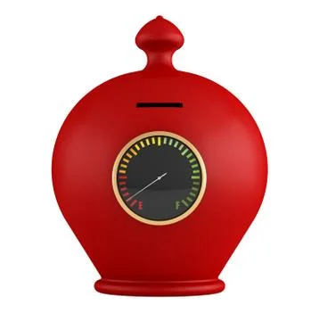 Empty red moneybox Stock Illustration