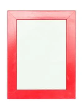 Empty red picture frame Stock Photos