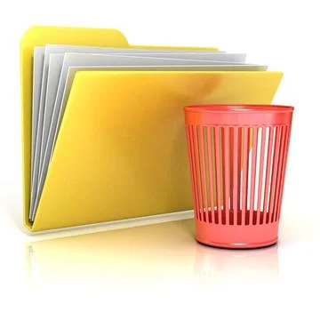 Empty red recycle bin folder icon, 3D Empty red recycle bin folder icon, 3... Stock Photos