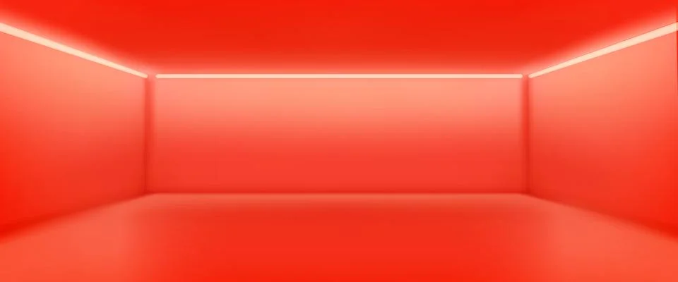 Empty red room. 3d studio background Stock Illustration