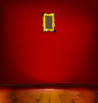 Empty red room Stock Illustration