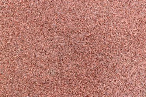 Empty red running track in stadium. Top view Stock Photos