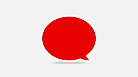 Empty red speech bubbles single for ad, comic speech bubbles doodle or sticke イラスト素材