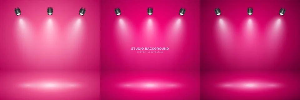 Empty red studio abstract backgrounds with spotlight effect. Product showcase 스톡 일러스트