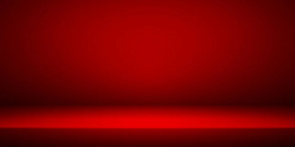 Empty red studio room interior. Clean workshop for photography or presentatio 스톡 일러스트