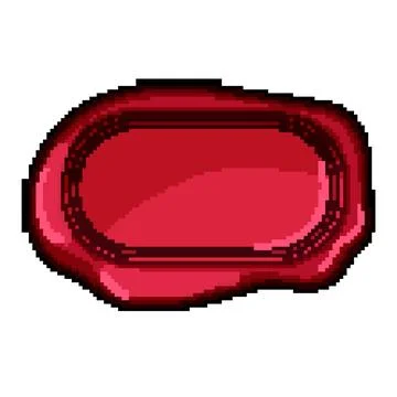 Empty red wax seal stamp providing space for text 库存插图