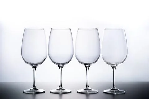 Empty red wine glasses Stock Photos