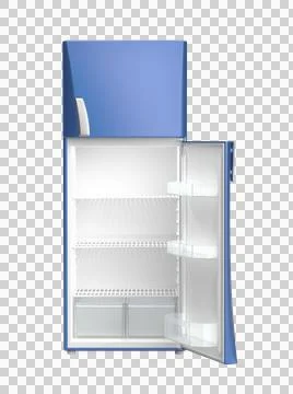 Empty refrigerator, front view Stock Illustration