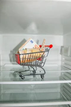 Empty refrigerator Foto stock