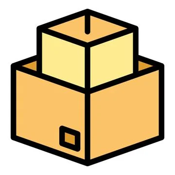 Empty relocation box icon vector flat 스톡 일러스트