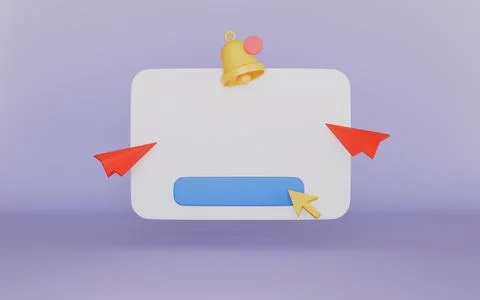 Empty reminder popup, Push notification icon, Email web symbol イラスト素材