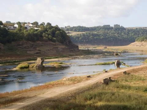 Empty reservoir Stock Photos
